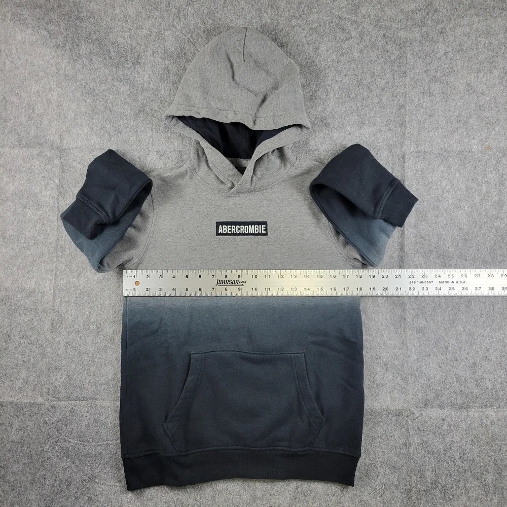 Abercrombie & Fitch Kids Gray Navy Ombre Pullover Hoodie Boys Size 13/14